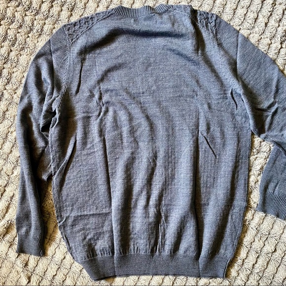 Joseph Abboud Blue V-Neck Sweater - Picture 5 of 5